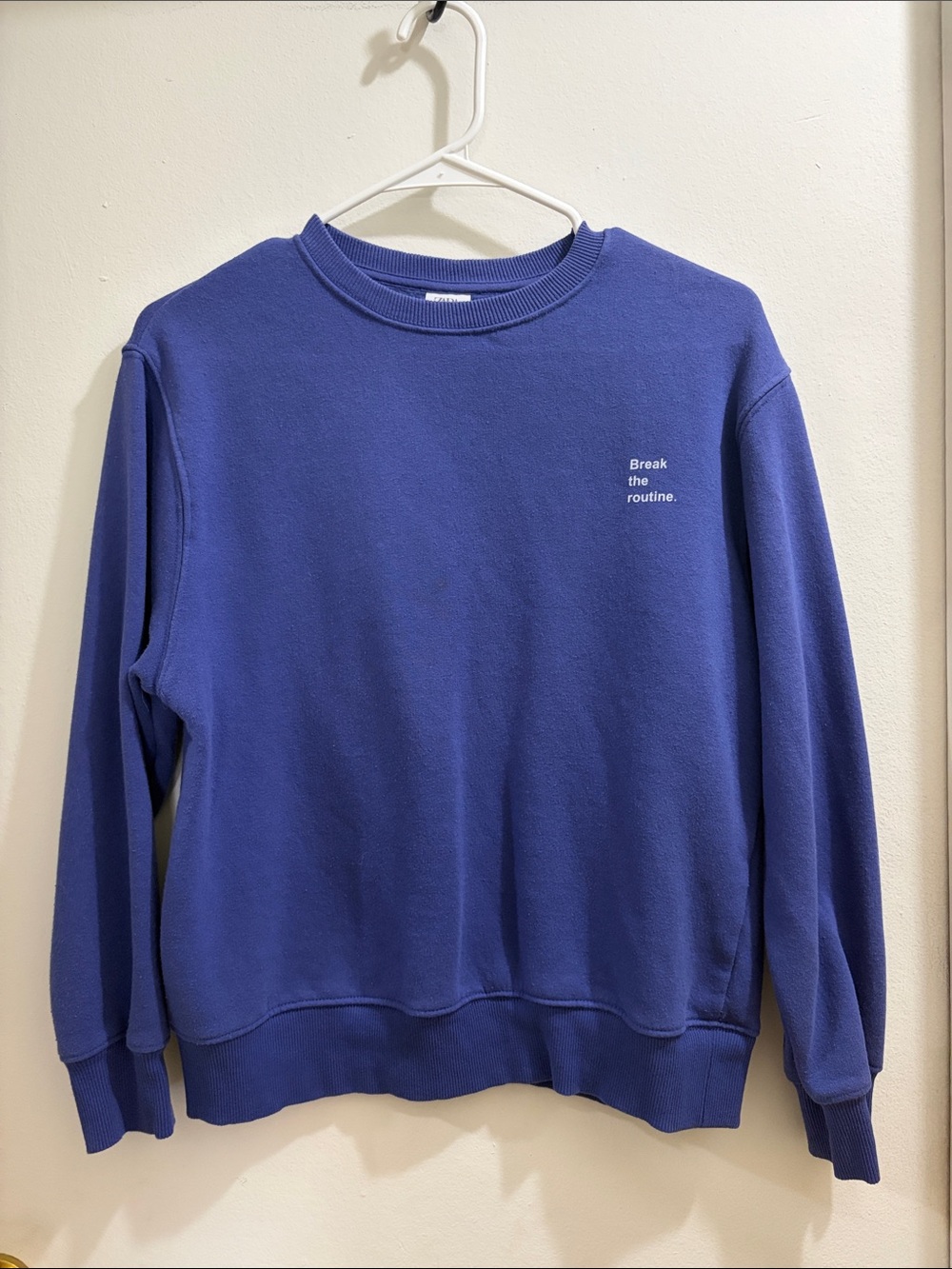 Zara Royal Blue Kids Crewneck Sweatshirt with White Chest Text